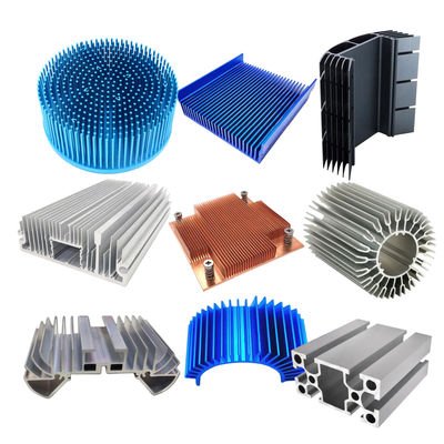 kwaliteit  Customized Aluminum Extrusion Heat Sink Silver Heat Dissipation Aluminum fabriek