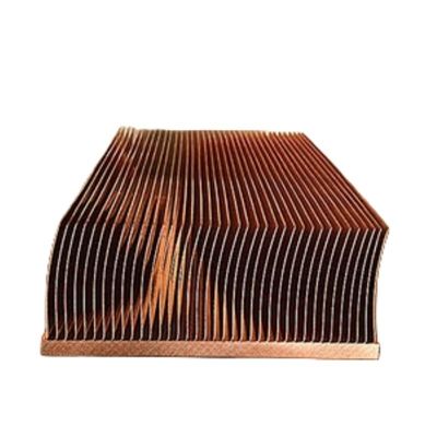 Industriële anodiserende koperen tube-warmteafvoeringsbak Skived Fin Cold Plate Warmteafvoeringsbak