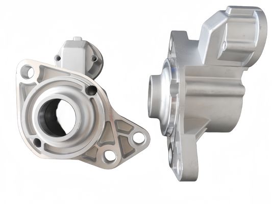 Zilver aluminium gietmachine behuizing proces poedercoating lichtgewicht