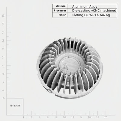 Flexibel ontworpen zilveren gegoten aluminium behuizing voor elektronische en communicatieapparatuur