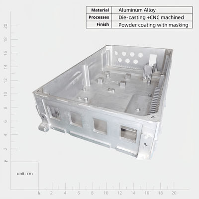 Zilveren aluminium gietbehuising veelzijdig ontwerp voor sterke corrosiebestendigheid