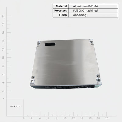 CNC-bewerkte behuizingen van lichtgewicht aluminiumlegering met geanodiseerde oppervlakteafwerking