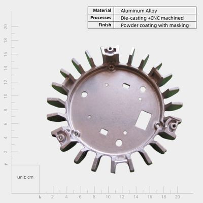 OEM Aluminium Die Cast Housing Design Flexibiliteit voor thermische geleidbaarheid