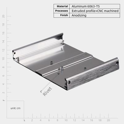 Lichte duurzaamheid Cnc gefreesde aluminiumonderdelen Frontpaneel voor elektronica