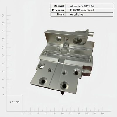 Eenvoudige assemblage geanodiseerde CNC-freesdiensten voor op maat gemaakte aluminium precisiemetalen onderdelen