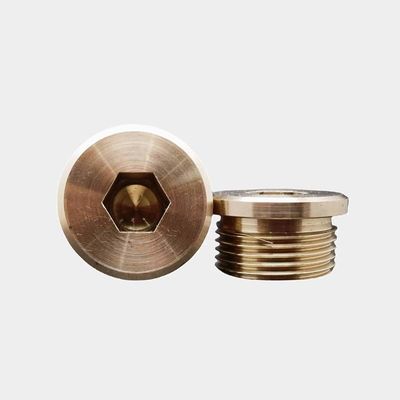 OEM Op maat gemaakte niet-standaard koperen schroefpluggen Nut CNC-draaien van draaibank Precision Machining Parts Service