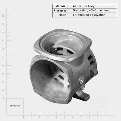 Hoog productie-efficiëntie Aluminium gietgebouw Zink legering gietstukken voor elektronische apparaten