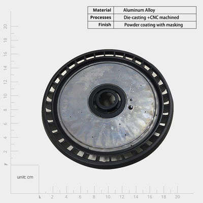 Lichtgewicht aluminium legering gietgietverwarming Heatsink Customized Lighting Components OEM ODM
