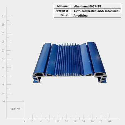 Persoonlijke CNC-autoonderdelen Elektronische apparaten Aluminium-extrusie-warmteafvoeringen