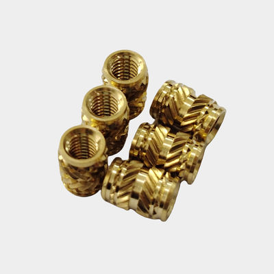 M2 M3 M4 M5 M6 M8 Messing Gedrukt Invoegnoot Geknutseld Invoegnoot voor CNC-draaien Heat Stacking
