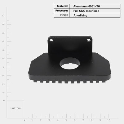 Rectangular precision CNC-bewerkte warmte-absorbers met geanodiseerde afwerking