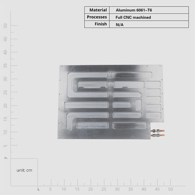Aluminium schroef montage koude plaat warmtebak met hoge warmtegeleidbaarheid en doorstroming