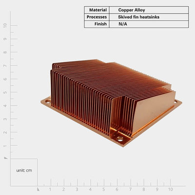 Op maat gemaakte koperen koelbak voor elektronische componenten
