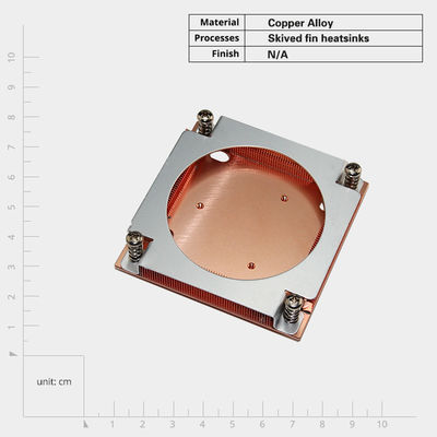Op maat gemaakte koperen scheefvinger warmteverzorgingsbak met schroefverzorgingsbak voor AMD Intel GPU / CPU