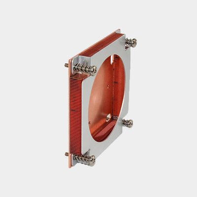 Op maat gemaakte koperen scheefvinger warmteverzorgingsbak met schroefverzorgingsbak voor AMD Intel GPU / CPU