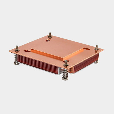 Op maat gemaakte koperen scheefvinger warmteverzorgingsbak met schroefverzorgingsbak voor AMD Intel GPU / CPU