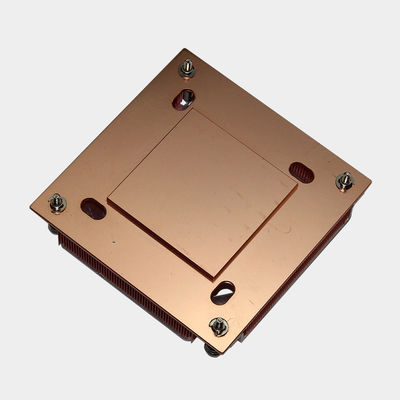 Op maat gemaakte koperen scheefvinger warmteverzorgingsbak met schroefverzorgingsbak voor AMD Intel GPU / CPU