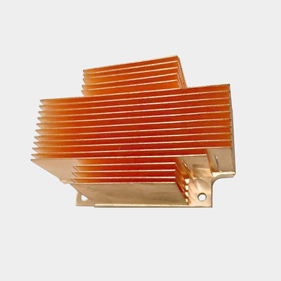 Zuivere koperen scheefvinnenwarmtebak Warmtegeleidbaarheid Vinnenwarmtebak voor elektronische apparaten