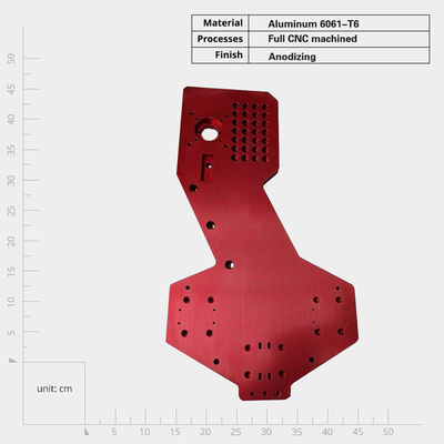 Aangepaste geanodiseerde aluminium CNC-bewerkte elektrische montageplaat met hoge duurzaamheid