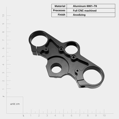OEM CNC smeden Aluminium legering bovenste CNC bewerkte motorfiets bovenste drievoudige klem bovenste vorkhouder paneel