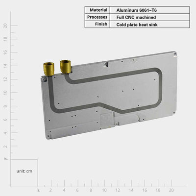 Aluminium koudplaatverwarming met hoge doorstroming en schroefmontage methode