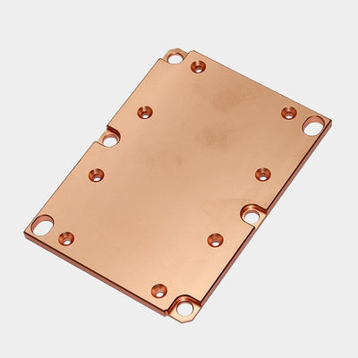 Hoge dichtheid koper skiving vin warmtebak Liquid koeling blok CNC bewerking CPU koeler Heatsink