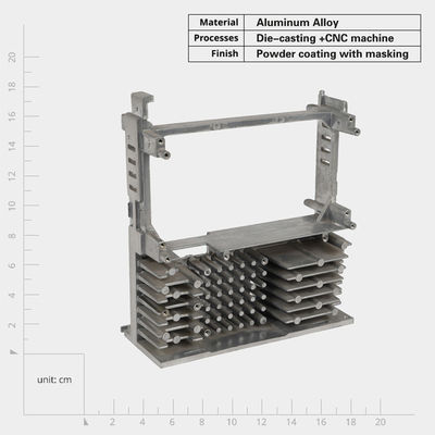 Op maat gemaakte OEM Aluminium Die Casting Radiator Die Cast Heat Sink Versatile thermische geleidbaarheid