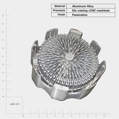 Geanodiseerd gegoten aluminium warmteput Custom Radiator Shell Precision Manufactured